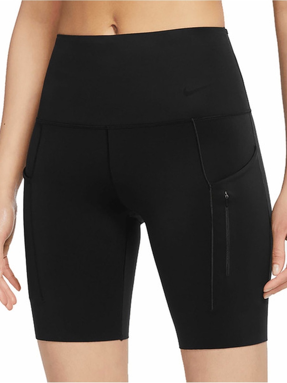 Nike Go Firm-Support Black High-Waisted 8" Biker Shorts Women’s Size XS